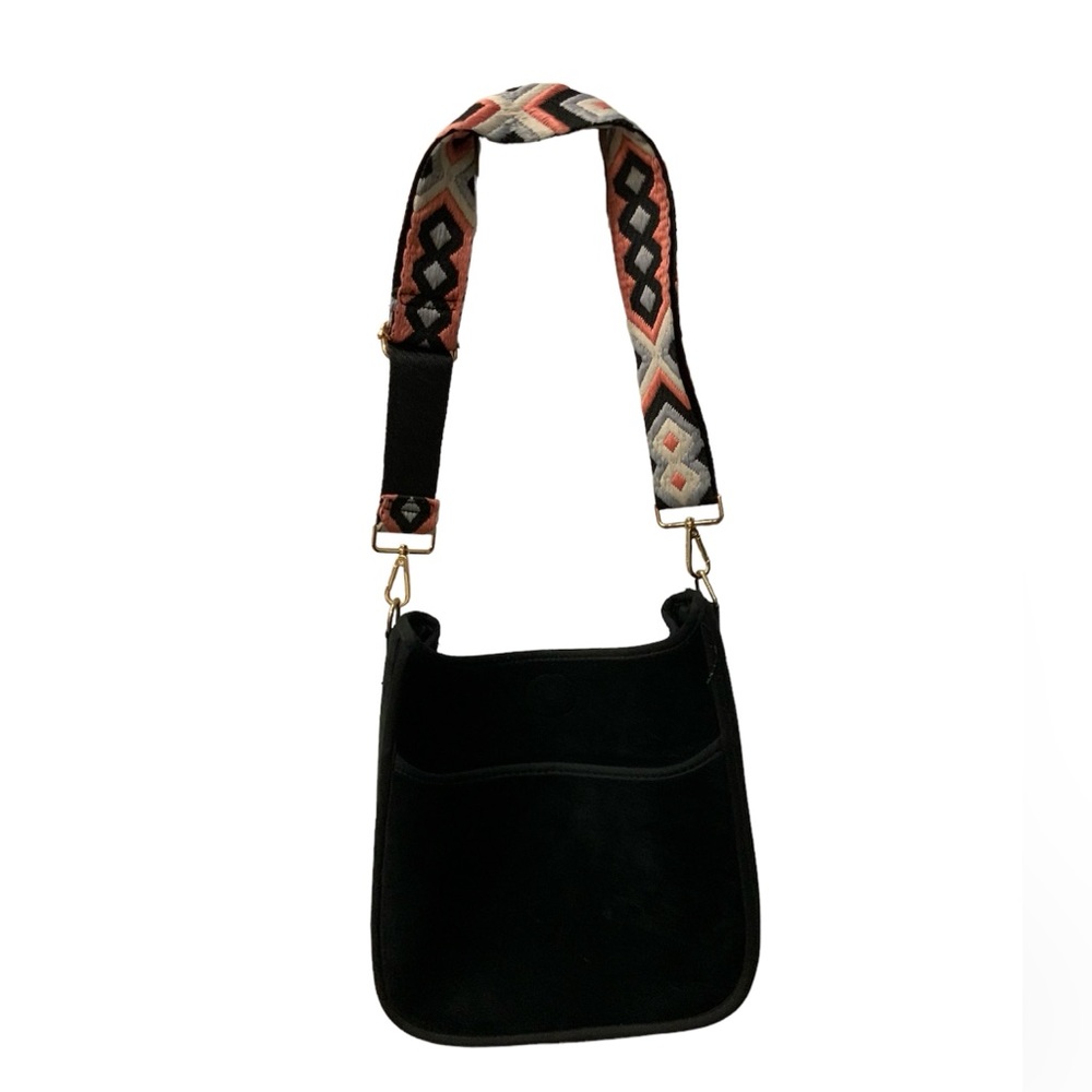 Ahdorned velvet material bag.
